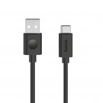 Nabíjací kábel, USB-A - USB-C, 60 W, 1,2 m, čierny