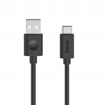 Nabíjací kábel, USB-A - USB-C, 60 W, 1,2 m, čierny
