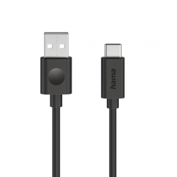 Nabíjací kábel, USB-A - USB-C, 60 W, 1,2 m, čierny