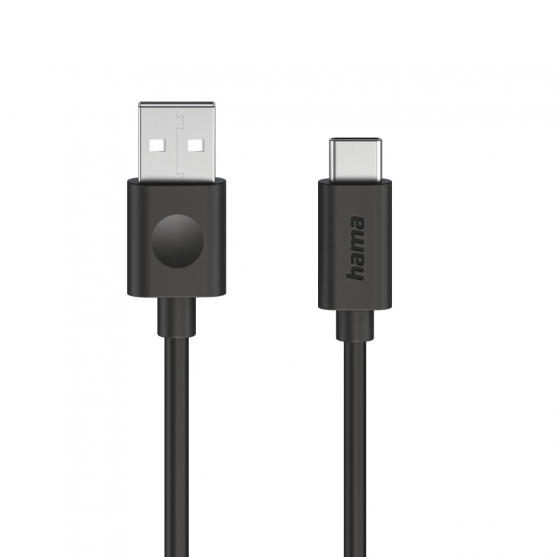 Nabíjací kábel, USB-A - USB-C, 60 W, 1,2 m, čierny