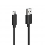 Nabíjací kábel, USB-A - USB-C, 60 W, 1,2 m, čierny