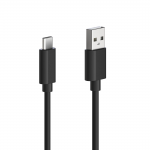 Nabíjací kábel, USB-A - USB-C, 60 W, 1,2 m, čierny