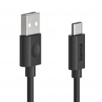 Nabíjací kábel, USB-A - USB-C, 60 W, 1,2 m, čierny