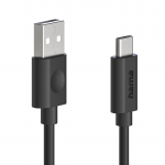 Nabíjací kábel, USB-A - USB-C, 60 W, 1,2 m, čierny