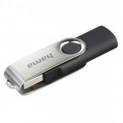 USB kľúč Rotate, USB 2.0, 16GB, 10MB/s, čierna/strieborná