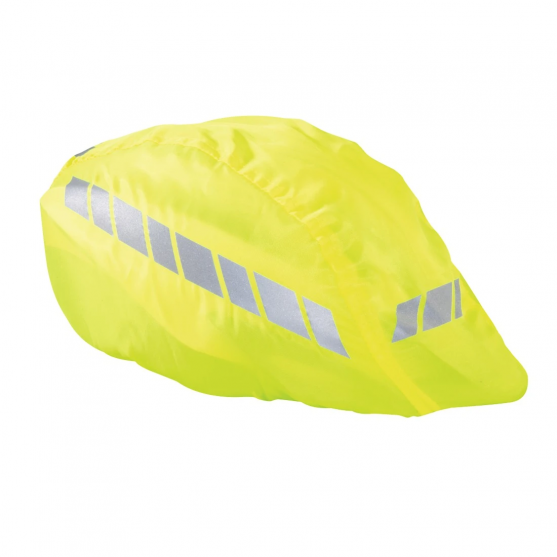 Nákrčník na cyklistickú prilbu, reflexný, vodeodolný, neónovo žltý