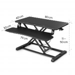 Sit-Stand stolný podstavec pre prácu v stoji a v sede, 80x40 cm Sit-Stand stolný podstavec pre prácu v stoji a v sede, 80x40 cm