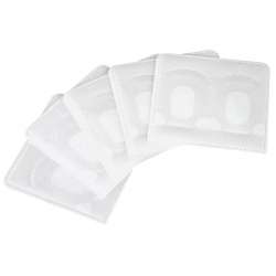 Samolepiace obaly, balenie po 5, biele