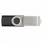 USB kľúč Rotate, USB 2.0, 64GB, 15MB/s, čierna/strieborná