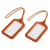 štítok na batožinu, oranžový, 2 ks