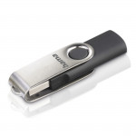 USB kľúč Rotate, USB 2.0, 128 GB, 15MB/s, čierna/strieborná