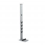 Stojanový organizér pre aku vysávač, 29,5x22x128 cm, striebor./čierny