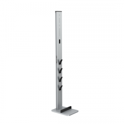 Stojanový organizér pre aku vysávač, 29,5x22x128 cm, striebor./čierny