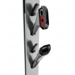 Stojanový organizér pre aku vysávač, 29,5x22x128 cm, striebor./čierny