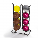 Xavax Barista stojan/držiak na 16 kapsúl Dolce Gusto/ Nespresso Vertuo, kovový, matný čierny