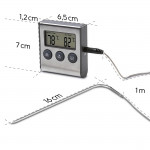 Digital Meat Thermometer with Timer, cable sensor
