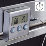 Digital Meat Thermometer with Timer, cable sensor