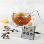 Digital Meat Thermometer with Timer, cable sensor