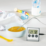 Digital Meat Thermometer with Timer, cable sensor