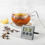 Digital Meat Thermometer with Timer, cable sensor