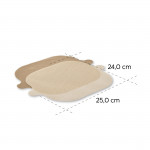 Protective insert for hot air fryers, non-stick, can be cut to size, square