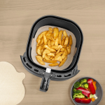 Protective insert for hot air fryers, non-stick, can be cut to size, square