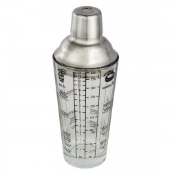 Cocktail-shaker with glass body, 400ml