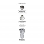 Cocktail-shaker with glass body, 400ml