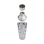 Cocktail-shaker with glass body, 400ml