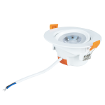 Zapustené bodové LED svietidlá, 5 W, 350 lm, teplá biela, biela obruba, 3ks