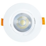 Zapustené bodové LED svietidlá, 5 W, 350 lm, teplá biela, biela obruba, 3ks