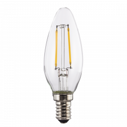 Xavax LED Filament žiarovka, E14, 250 lm (nahrádza 25 W), sviečka, teplá biela, číra