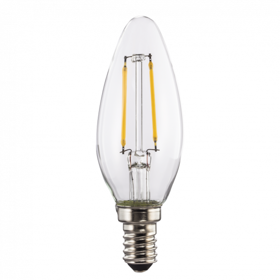 Xavax LED Filament žiarovka, E14, 250 lm (nahrádza 25 W), sviečka, teplá biela, číra