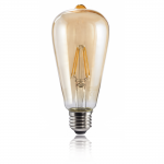 LED Filament, E27, 410 lm Replaces 36 W, Vintage Bulb, amber, warm white