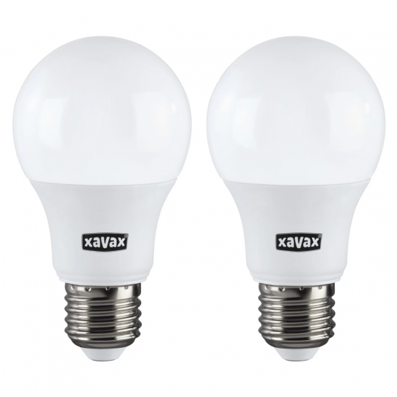Xavax LED žiarovka, E27, 806 lm, teplá biela, 2 ks v krabič