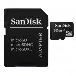 MicroSDHC 32GB Class 4 + SD Adapter Mobile