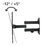 FULLMOTION TV Wall Bracket, 1 star, 400x400, 165 cm (65), 2 arms, black