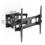 FULLMOTION TV Wall Bracket, 213 cm (84), scissor arms, black FULLMOTION TV Wall Bracket, 213 cm (84), scissor arms, black