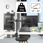 Stolný držiak pre dva monitory 32 Standard, 2 ramená