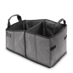 Organizér na rôzne drobnosti, na zadné sedadlo auta, polyester, šedý/čierny