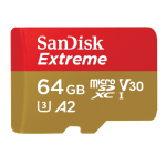 MicroSDXC Extreme 64GB (R170MB/s) + Adapter + 1 year RescuePRO Deluxe MicroSDXC Extreme 64GB (R170MB/s) + Adapter + 1 year RescuePRO Deluxe