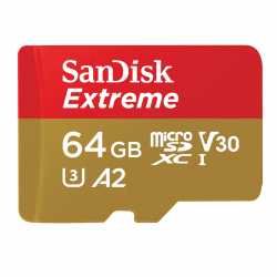 MicroSDXC Extreme 64GB (R170MB/s) + Adapter + 1 year RescuePRO Deluxe