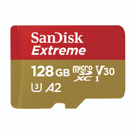 MicroSDXC Extreme 128GB (R190MB/s) + Adapter, + 1 year RescuePRO Deluxe MicroSDXC Extreme 128GB (R190MB/s) + Adapter, + 1 year RescuePRO Deluxe