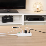 3-Way Power Strip, with switch, 3 m, white