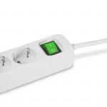 3-Way Power Strip, with switch, 3 m, white