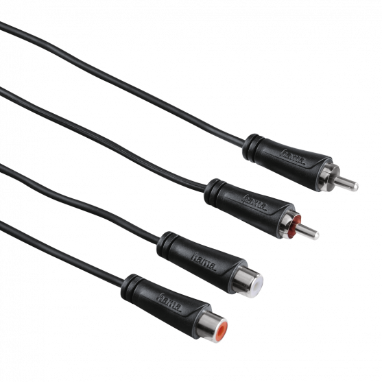 Audio Extension Cable, 2 RCA plugs - 2 RCA sockets, 3.0 m
