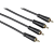 Audio Cable, 2 RCA plugs - 2 RCA plugs, gold-plated, 1.5 m