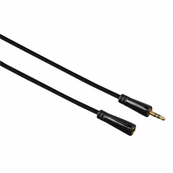 Audio Extension Cable, 3.5 mm jack plug - socket, stereo, gold-pl., 3.0 m
