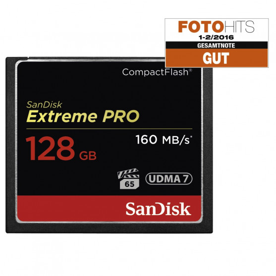 SanDisk Extreme Pro CF 128GB 160MB/s VPG 65, UDMA 7 SanDisk Extreme Pro CF 128GB 160MB/s VPG 65, UDMA 7
