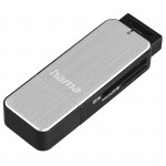 Čítačka kariet USB 3.0 SD/microSD, strieborná Čítačka kariet USB 3.0 SD/microSD, strieborná